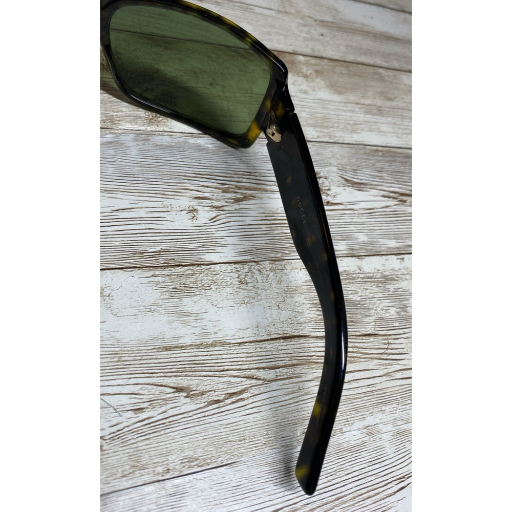 Gucci Sunglasses Unisex GG 2563/S Brown Tortoise Green Lens Italy Vintage - Picture 15 of 16
